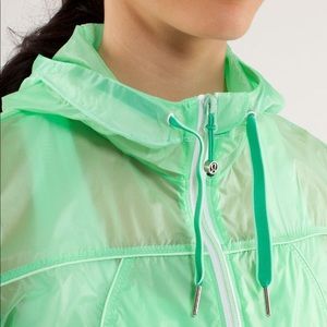 Lululemon transparent-see jacket -very green